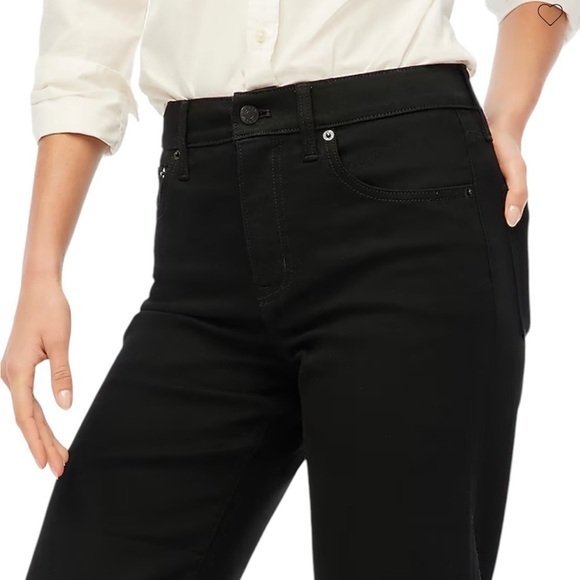 NEW J. CREW Cropped Wide-leg Black Jean in All-day Stretch Dark Wash Size 31 - Picture 3 of 7